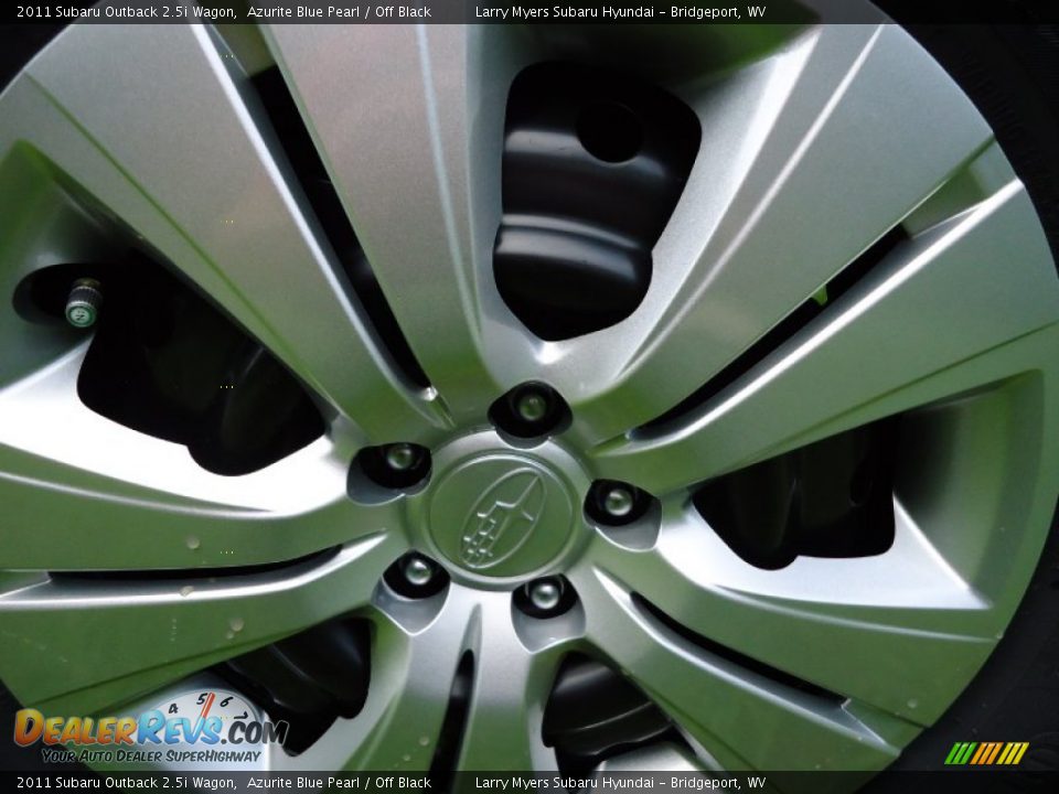 2011 Subaru Outback 2.5i Wagon Azurite Blue Pearl / Off Black Photo #24