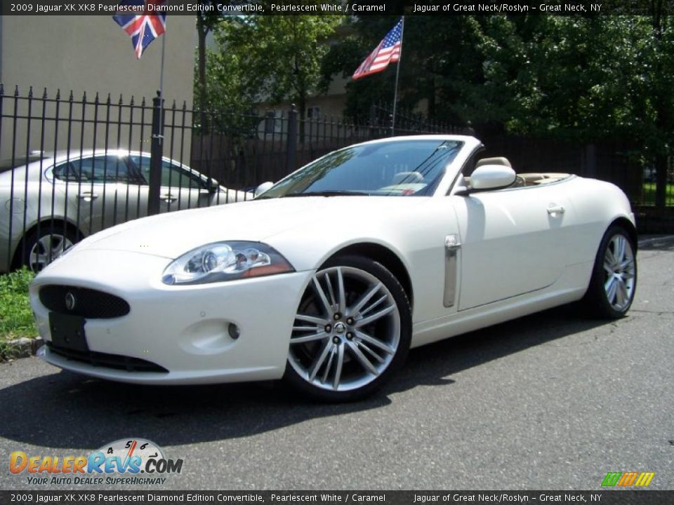 Front 3/4 View of 2009 Jaguar XK XK8 Pearlescent Diamond Edition Convertible Photo #1