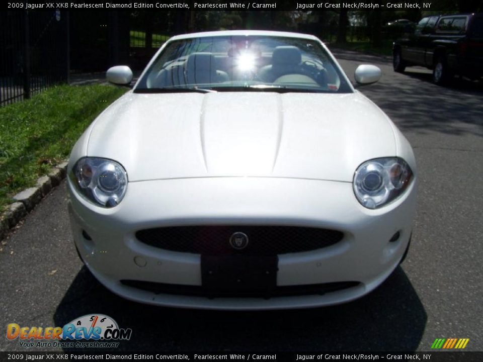 2009 Jaguar XK XK8 Pearlescent Diamond Edition Convertible Pearlescent White / Caramel Photo #2