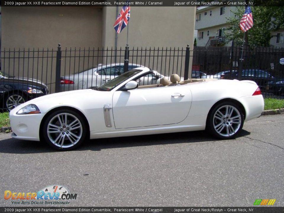 Pearlescent White 2009 Jaguar XK XK8 Pearlescent Diamond Edition Convertible Photo #3