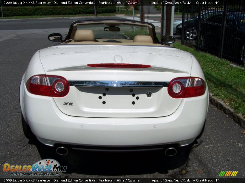 2009 Jaguar XK XK8 Pearlescent Diamond Edition Convertible Pearlescent White / Caramel Photo #5