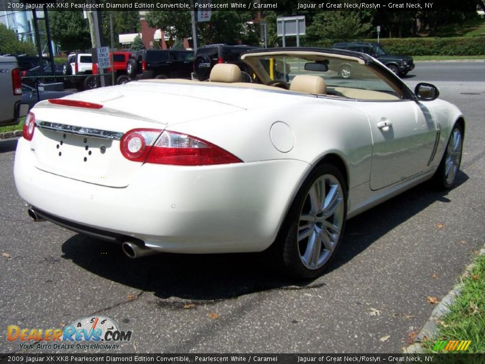 2009 Jaguar XK XK8 Pearlescent Diamond Edition Convertible Pearlescent White / Caramel Photo #6