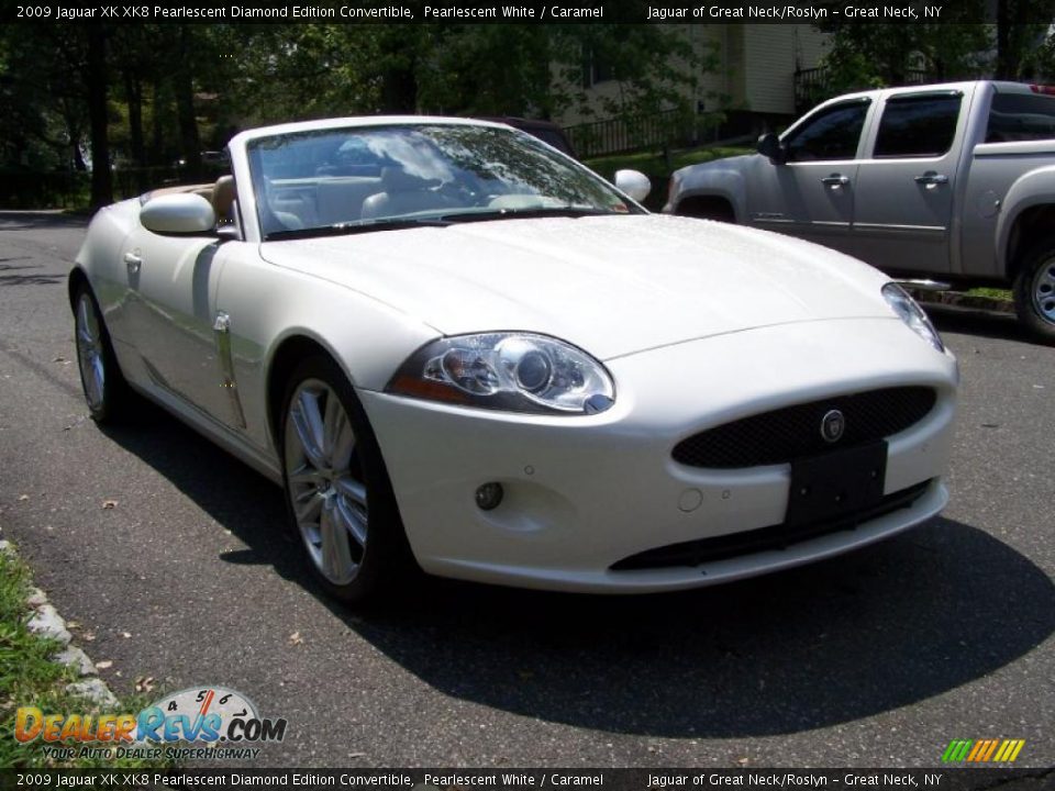 2009 Jaguar XK XK8 Pearlescent Diamond Edition Convertible Pearlescent White / Caramel Photo #7