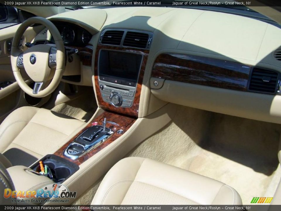 2009 Jaguar XK XK8 Pearlescent Diamond Edition Convertible Pearlescent White / Caramel Photo #12