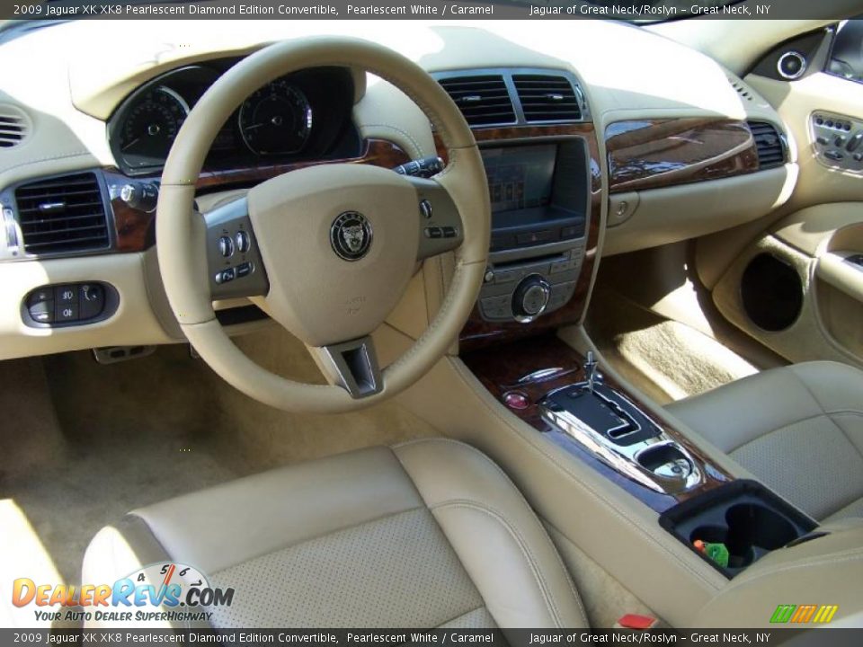 Caramel Interior - 2009 Jaguar XK XK8 Pearlescent Diamond Edition Convertible Photo #17