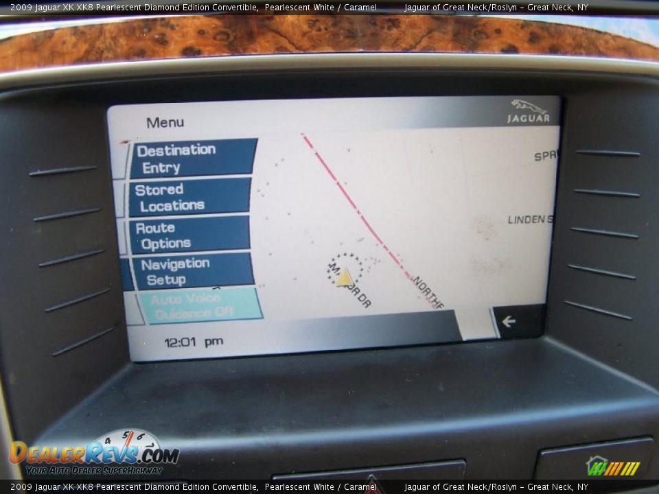 Navigation of 2009 Jaguar XK XK8 Pearlescent Diamond Edition Convertible Photo #22