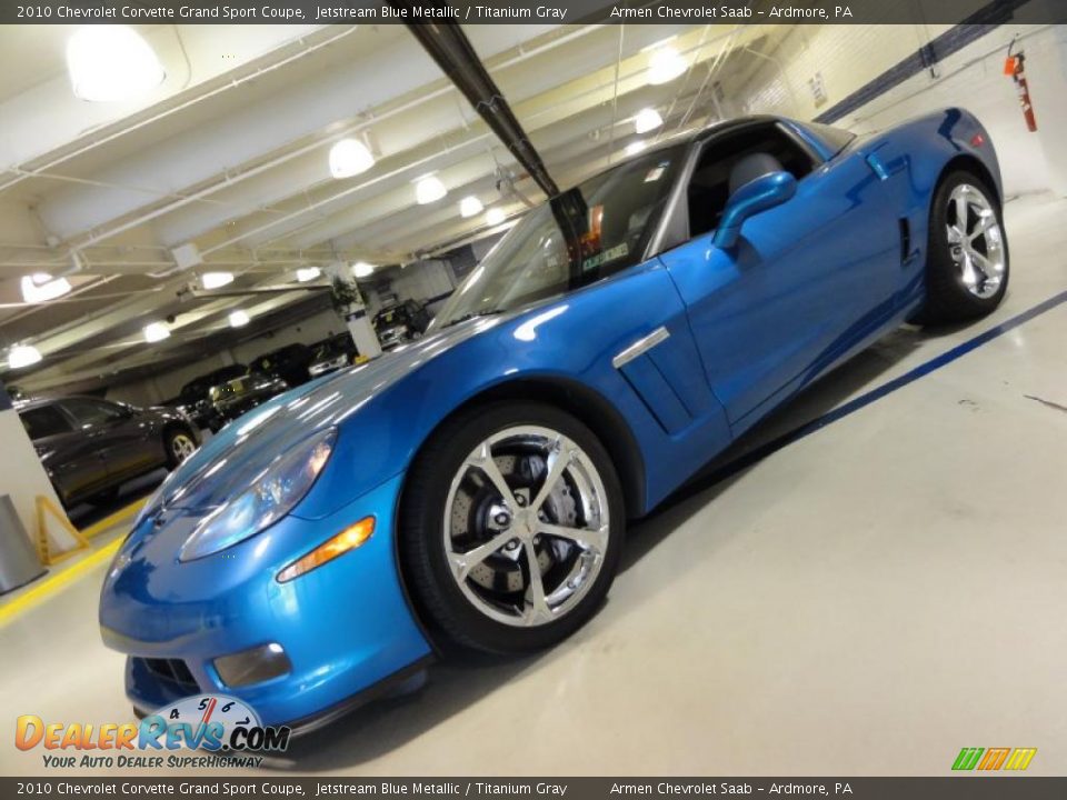 2010 Chevrolet Corvette Grand Sport Coupe Jetstream Blue Metallic / Titanium Gray Photo #2