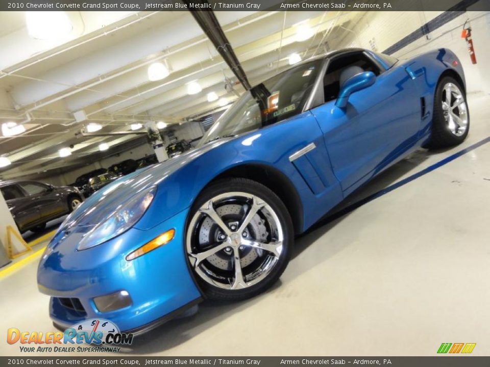 2010 Chevrolet Corvette Grand Sport Coupe Jetstream Blue Metallic / Titanium Gray Photo #34