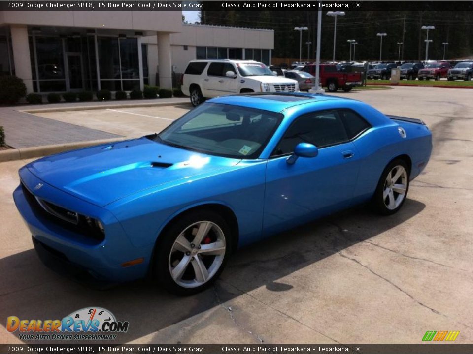 2009 Dodge Challenger SRT8 B5 Blue Pearl Coat / Dark Slate Gray Photo #2