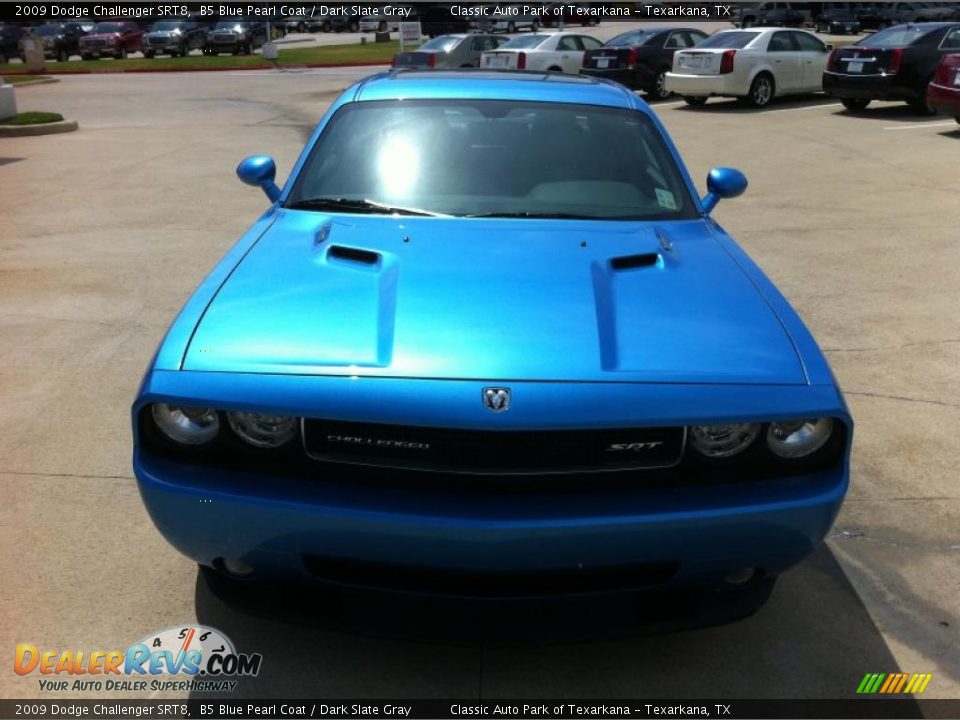 2009 Dodge Challenger SRT8 B5 Blue Pearl Coat / Dark Slate Gray Photo #3