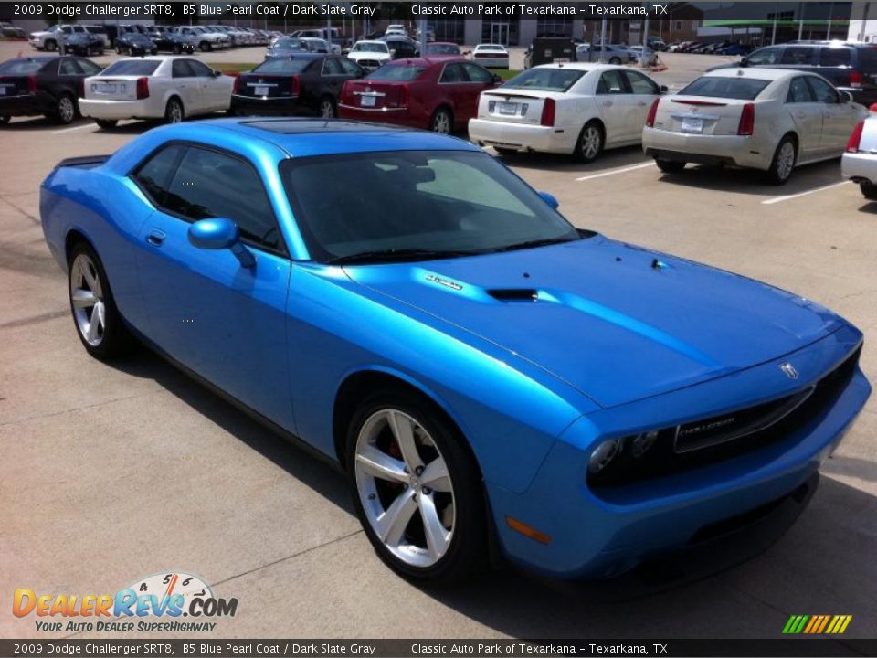 2009 Dodge Challenger SRT8 B5 Blue Pearl Coat / Dark Slate Gray Photo #4