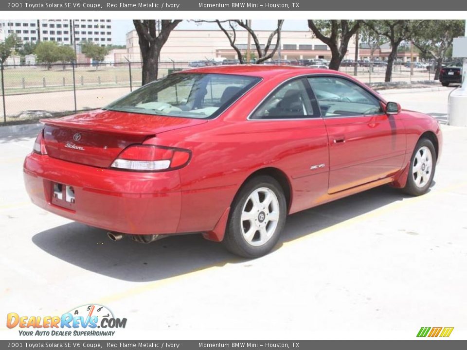2001 Toyota Solara SE V6 Coupe Red Flame Metallic / Ivory Photo #3