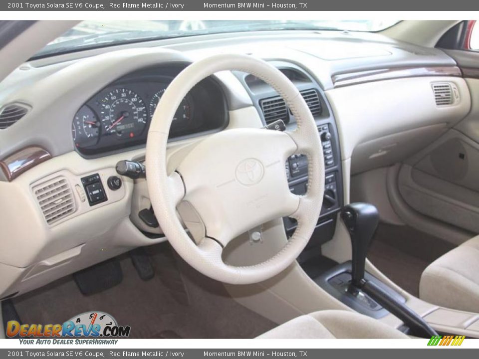 2001 Toyota Solara SE V6 Coupe Red Flame Metallic / Ivory Photo #4