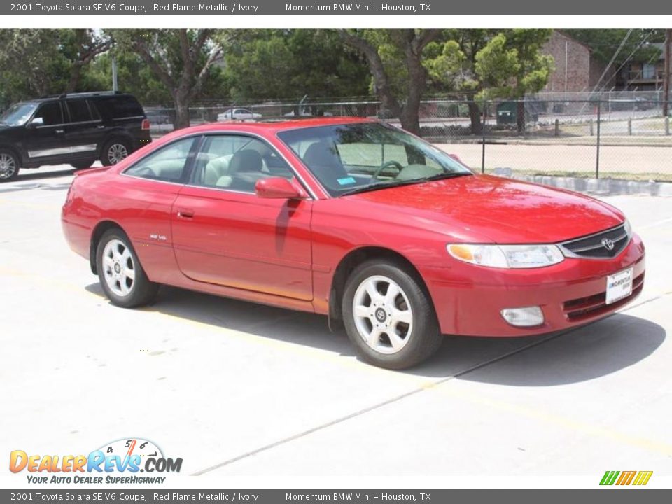 2001 Toyota Solara SE V6 Coupe Red Flame Metallic / Ivory Photo #8