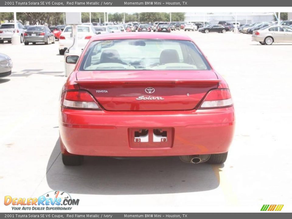 2001 Toyota Solara SE V6 Coupe Red Flame Metallic / Ivory Photo #11