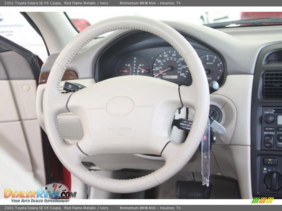 2001 Toyota Solara SE V6 Coupe Red Flame Metallic / Ivory Photo #24