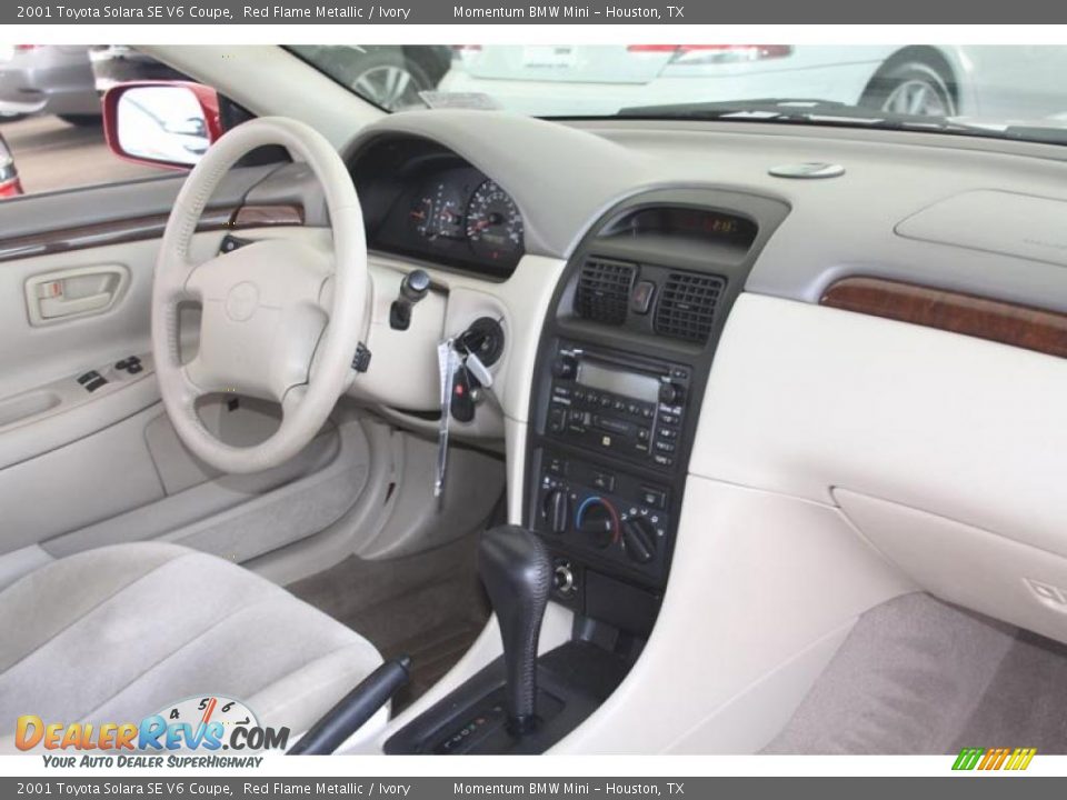 2001 Toyota Solara SE V6 Coupe Red Flame Metallic / Ivory Photo #26