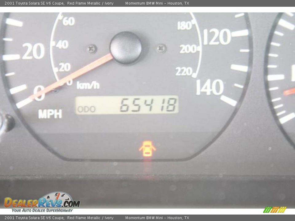 2001 Toyota Solara SE V6 Coupe Red Flame Metallic / Ivory Photo #32