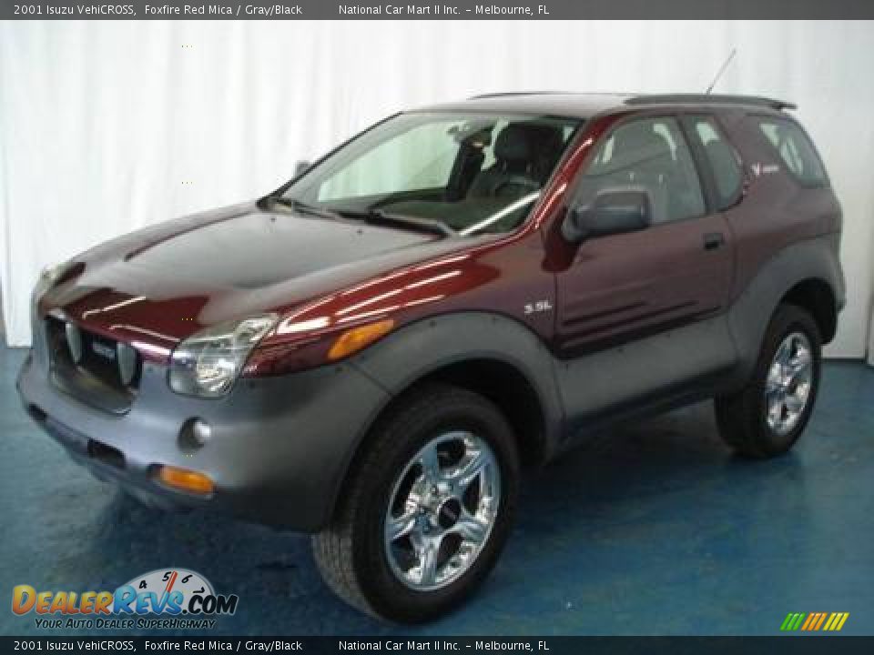 2001 Isuzu VehiCROSS Foxfire Red Mica / Gray/Black Photo #1