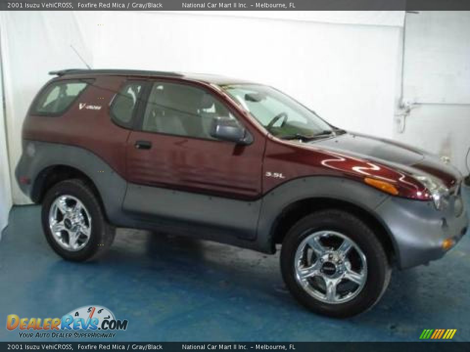 2001 Isuzu VehiCROSS Foxfire Red Mica / Gray/Black Photo #5