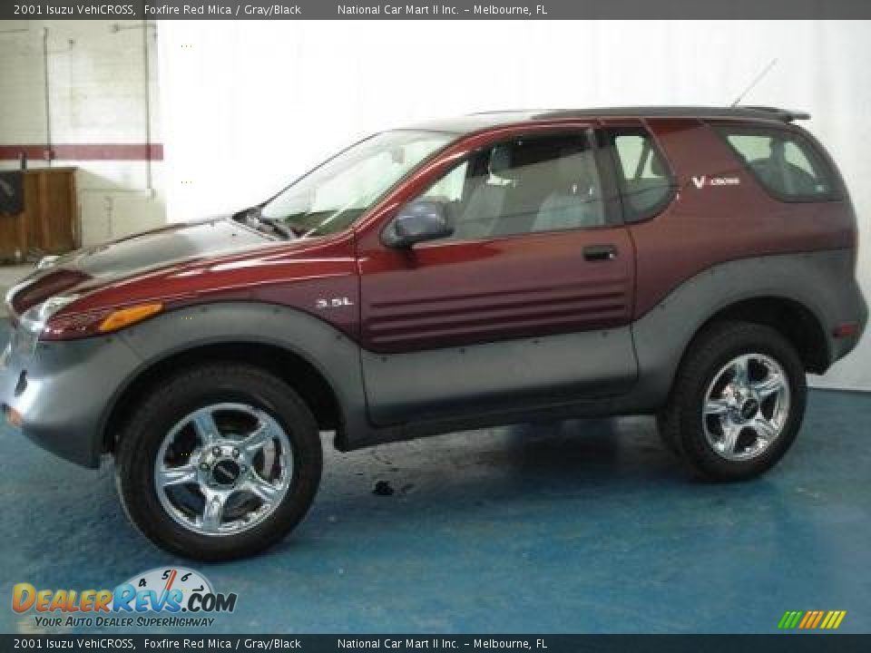 2001 Isuzu VehiCROSS Foxfire Red Mica / Gray/Black Photo #6