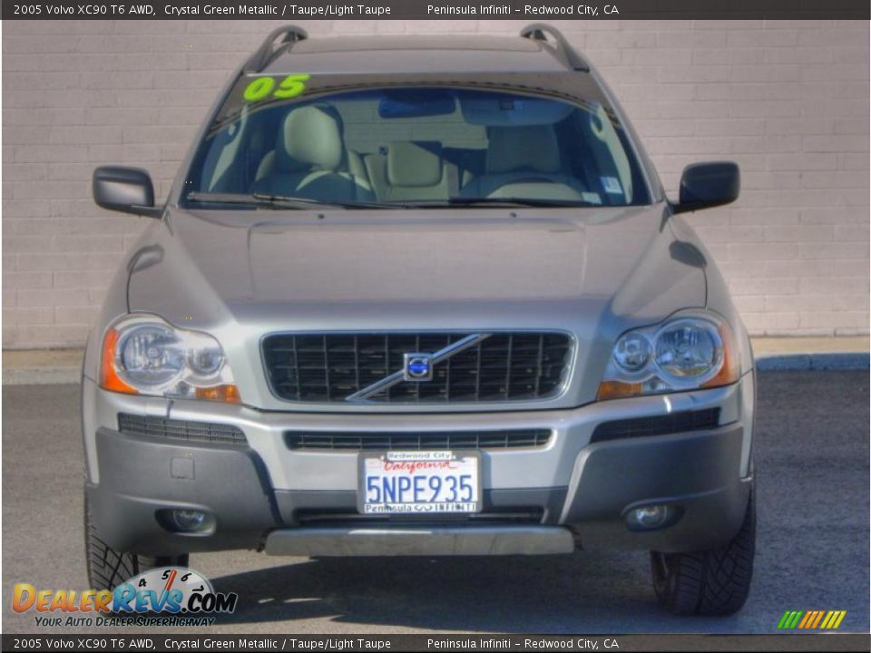 2005 Volvo XC90 T6 AWD Crystal Green Metallic / Taupe/Light Taupe Photo #2