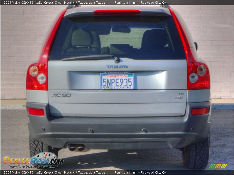 2005 Volvo XC90 T6 AWD Crystal Green Metallic / Taupe/Light Taupe Photo #5