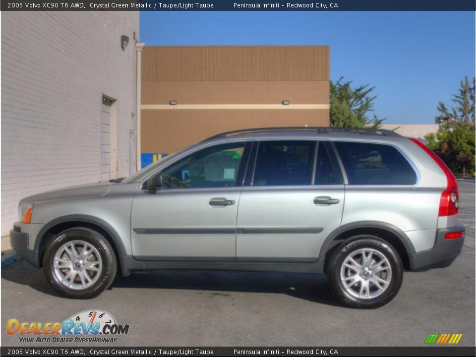 2005 Volvo XC90 T6 AWD Crystal Green Metallic / Taupe/Light Taupe Photo #6
