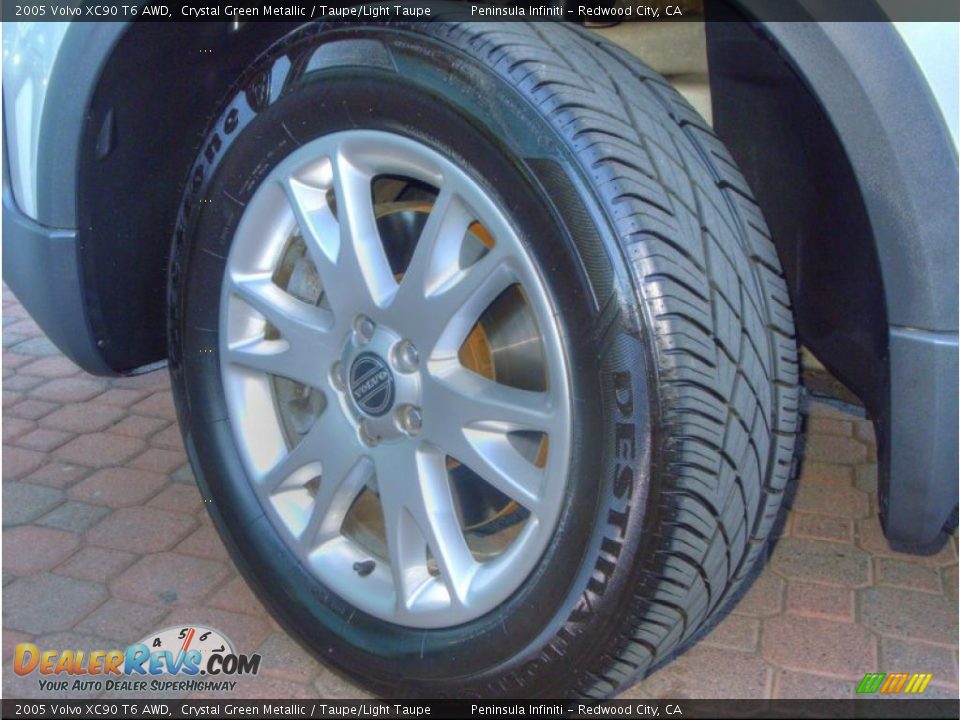 2005 Volvo XC90 T6 AWD Crystal Green Metallic / Taupe/Light Taupe Photo #7