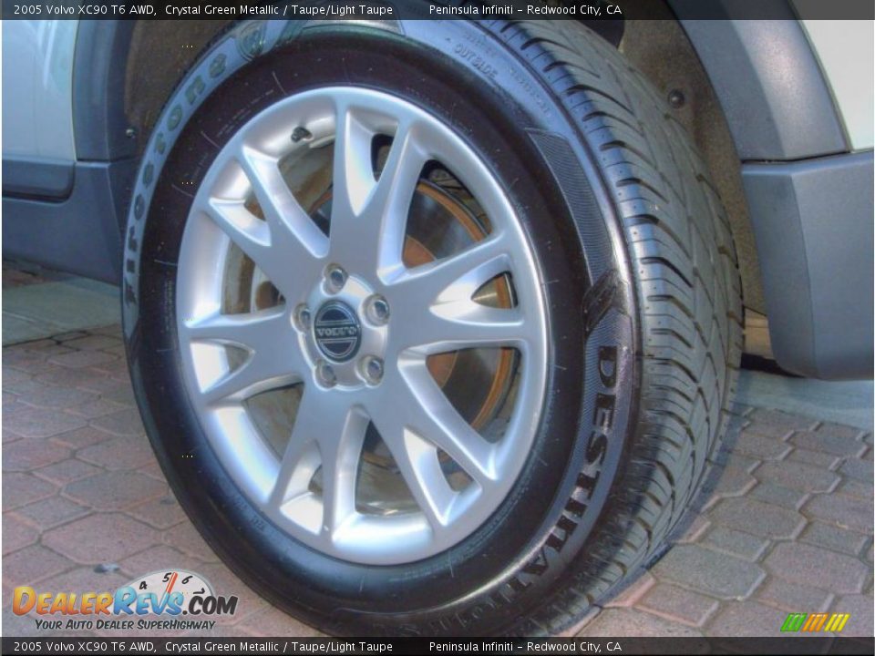 2005 Volvo XC90 T6 AWD Crystal Green Metallic / Taupe/Light Taupe Photo #8