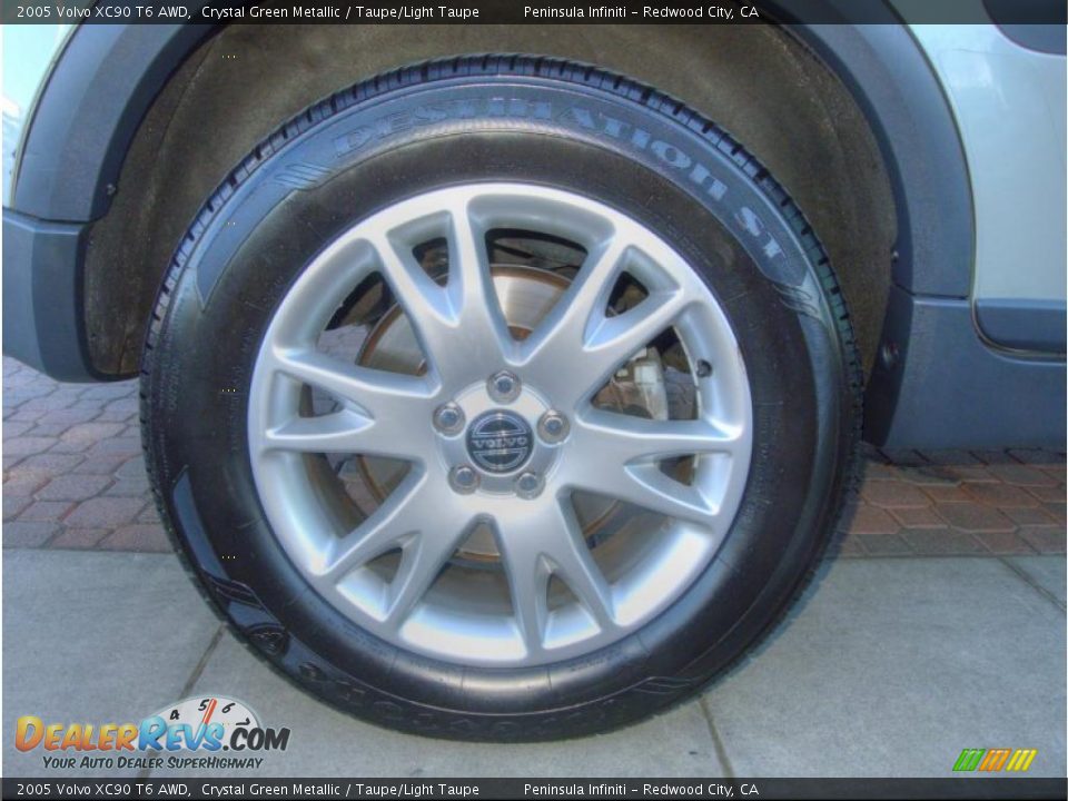 2005 Volvo XC90 T6 AWD Crystal Green Metallic / Taupe/Light Taupe Photo #9