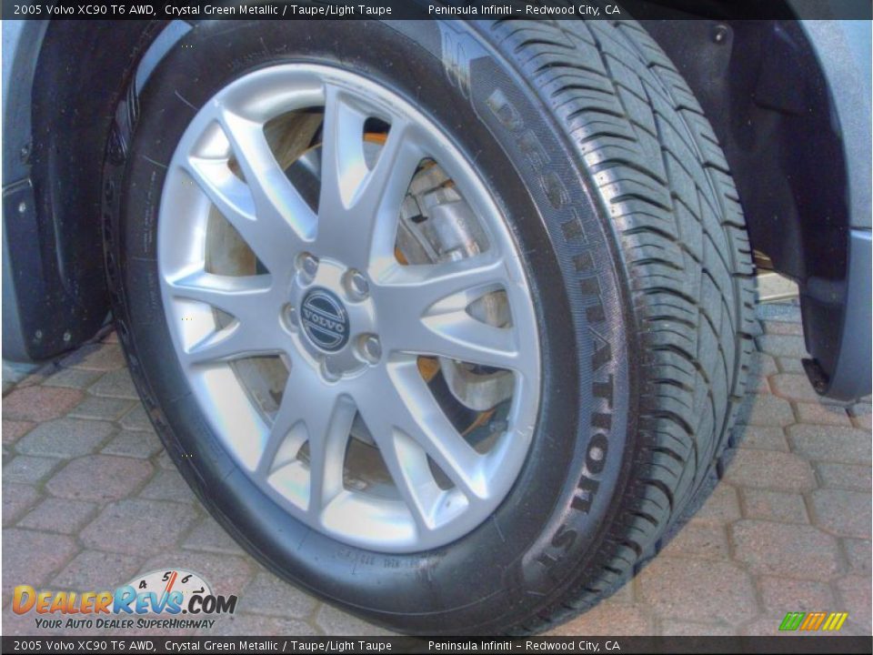 2005 Volvo XC90 T6 AWD Crystal Green Metallic / Taupe/Light Taupe Photo #10