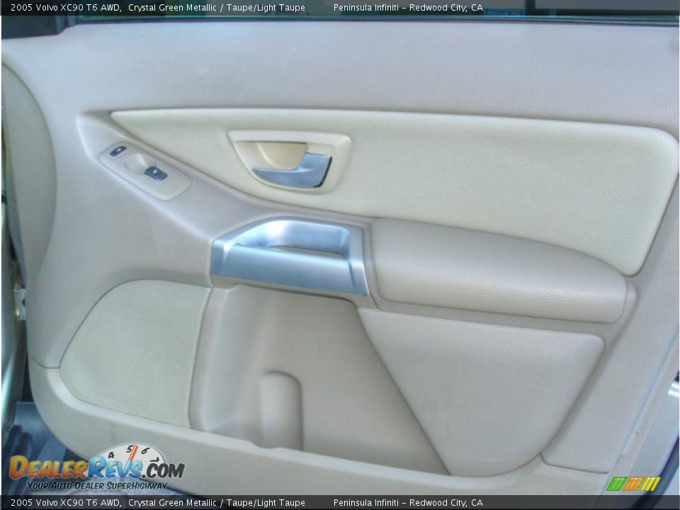 2005 Volvo XC90 T6 AWD Crystal Green Metallic / Taupe/Light Taupe Photo #14