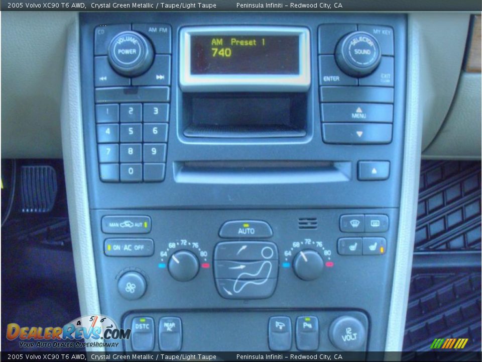 2005 Volvo XC90 T6 AWD Crystal Green Metallic / Taupe/Light Taupe Photo #20