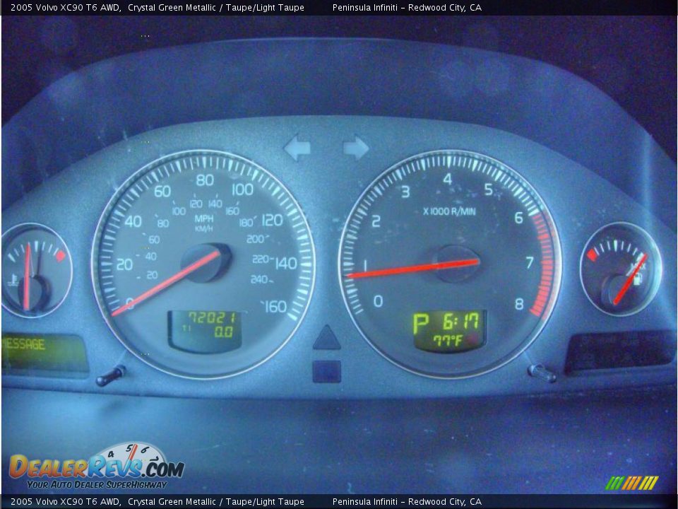 2005 Volvo XC90 T6 AWD Crystal Green Metallic / Taupe/Light Taupe Photo #23