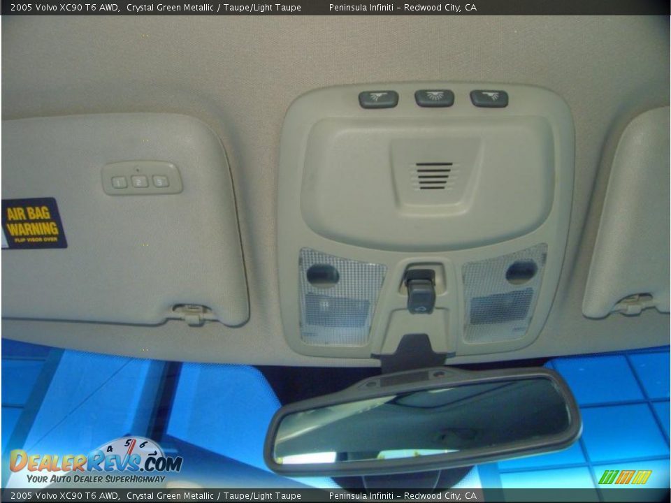 2005 Volvo XC90 T6 AWD Crystal Green Metallic / Taupe/Light Taupe Photo #33