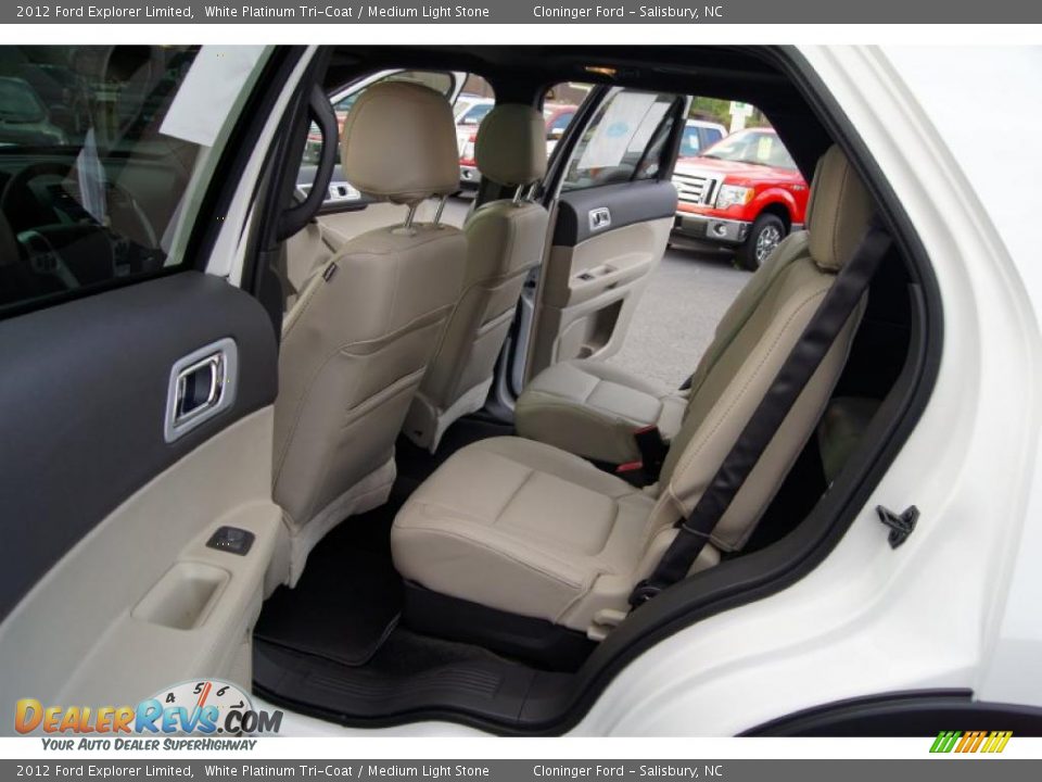 2012 Ford Explorer Limited White Platinum Tri-Coat / Medium Light Stone Photo #9
