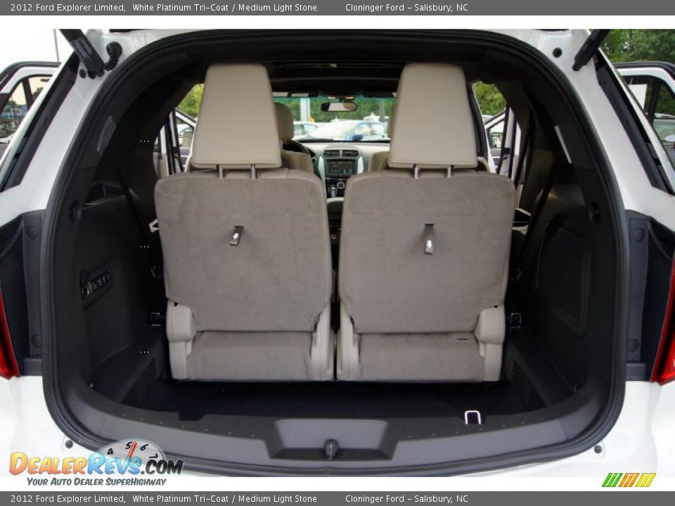 2012 Ford Explorer Limited White Platinum Tri-Coat / Medium Light Stone Photo #12