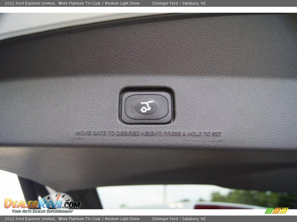 2012 Ford Explorer Limited White Platinum Tri-Coat / Medium Light Stone Photo #14