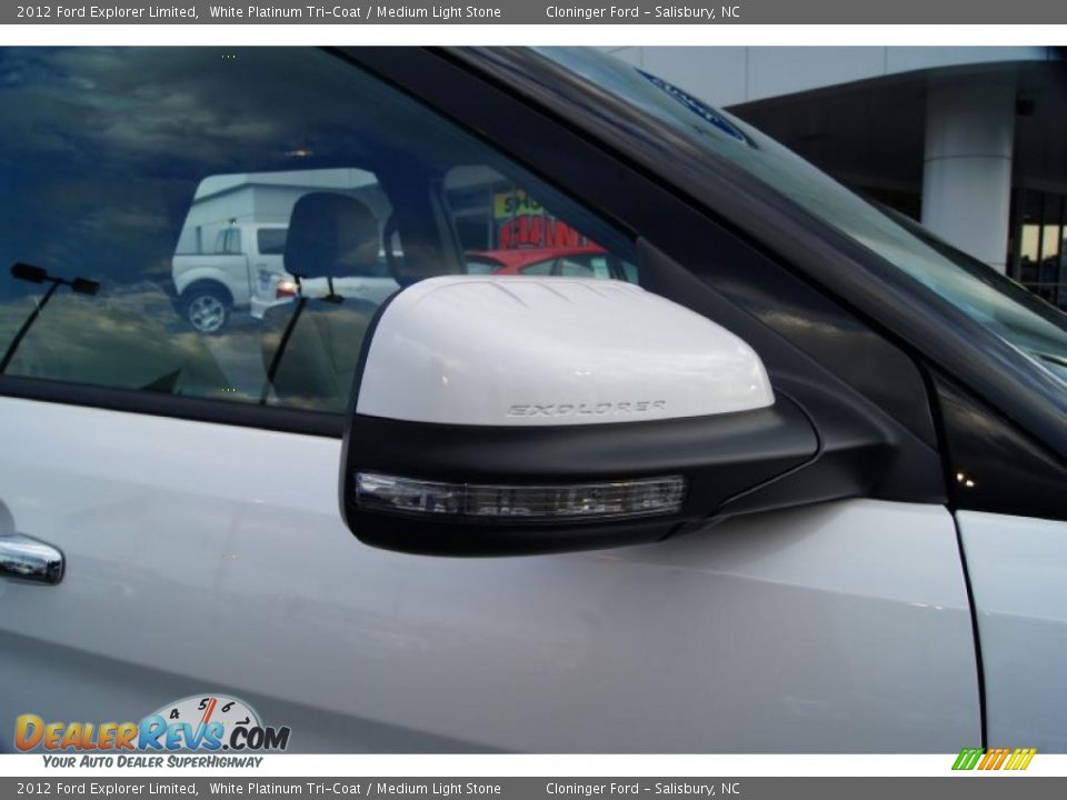 2012 Ford Explorer Limited White Platinum Tri-Coat / Medium Light Stone Photo #20