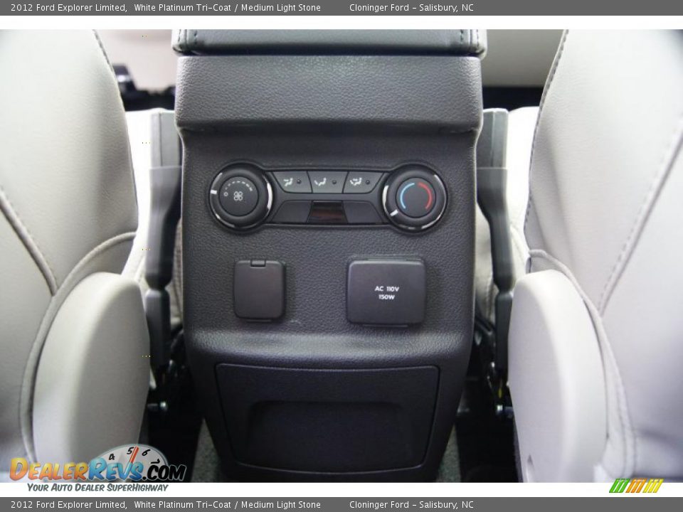 2012 Ford Explorer Limited White Platinum Tri-Coat / Medium Light Stone Photo #23