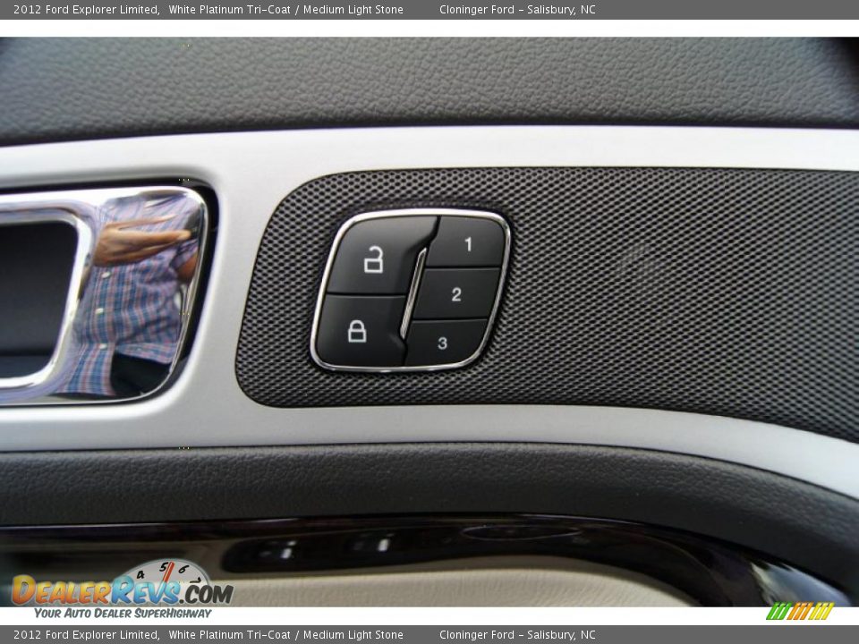 2012 Ford Explorer Limited White Platinum Tri-Coat / Medium Light Stone Photo #26