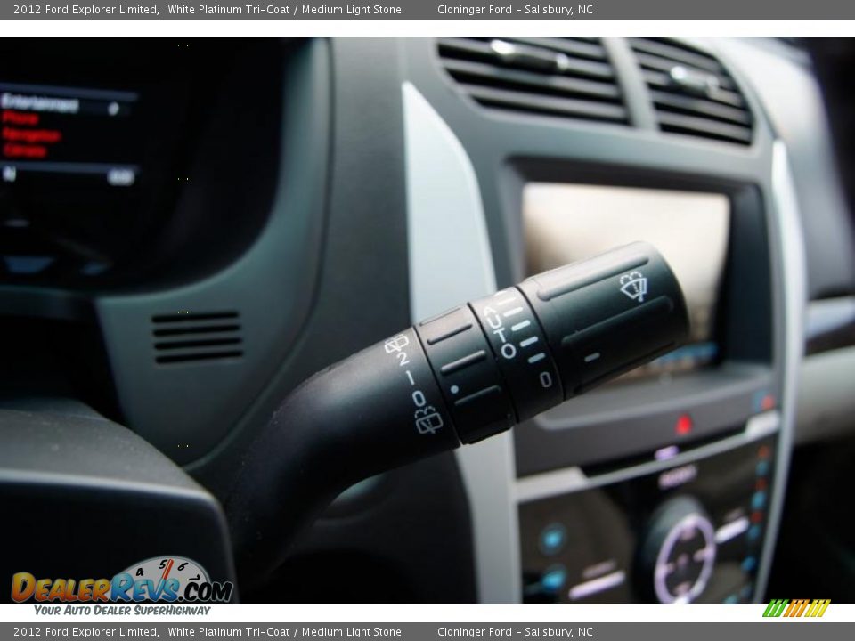 2012 Ford Explorer Limited White Platinum Tri-Coat / Medium Light Stone Photo #31