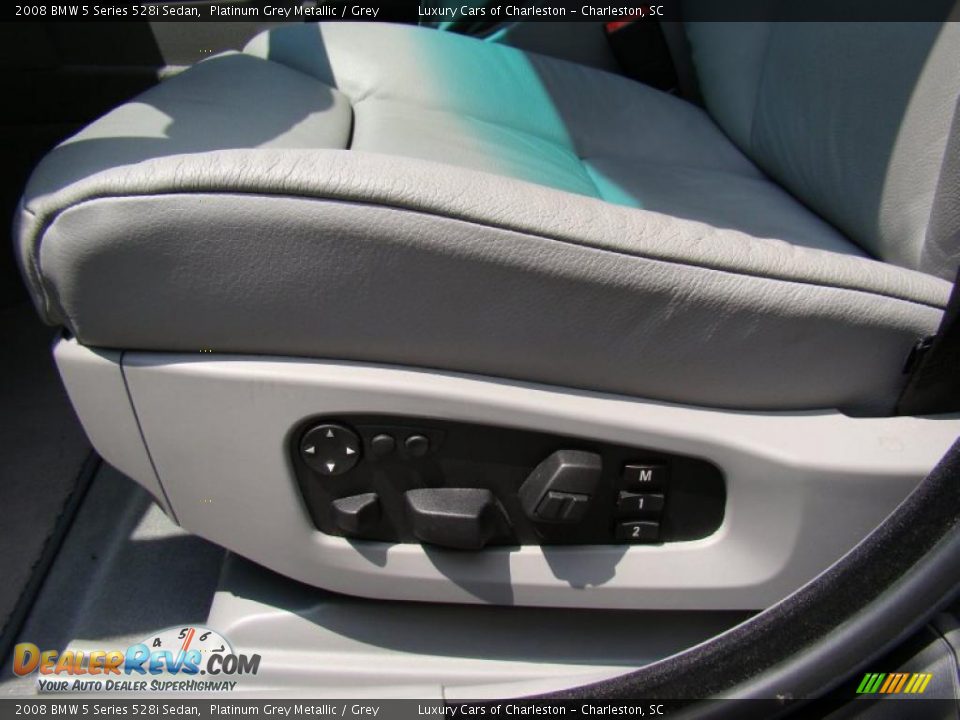 2008 BMW 5 Series 528i Sedan Platinum Grey Metallic / Grey Photo #13