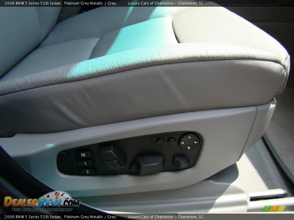 2008 BMW 5 Series 528i Sedan Platinum Grey Metallic / Grey Photo #14