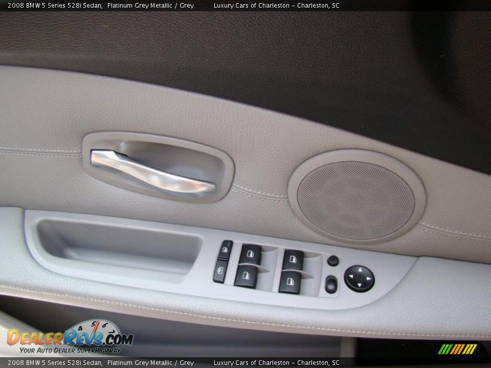 2008 BMW 5 Series 528i Sedan Platinum Grey Metallic / Grey Photo #18