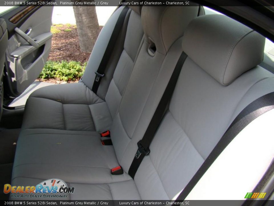 2008 BMW 5 Series 528i Sedan Platinum Grey Metallic / Grey Photo #20