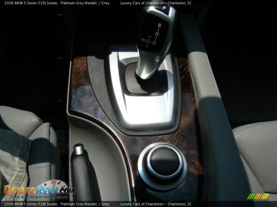 2008 BMW 5 Series 528i Sedan Platinum Grey Metallic / Grey Photo #24
