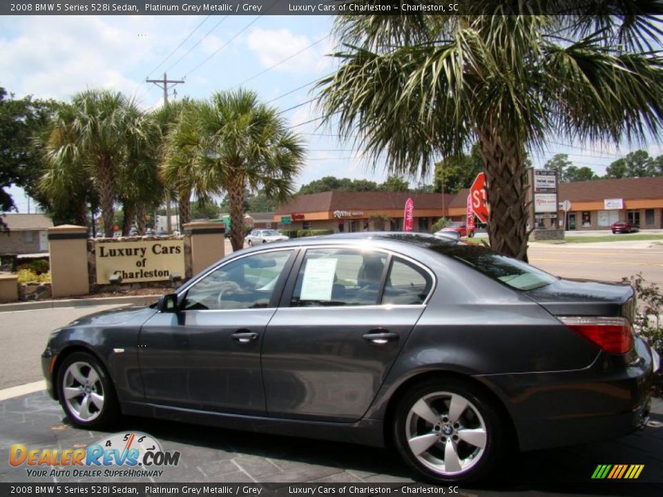 2008 BMW 5 Series 528i Sedan Platinum Grey Metallic / Grey Photo #32