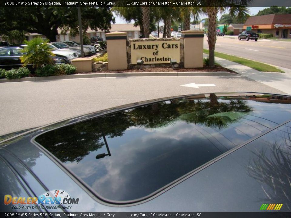2008 BMW 5 Series 528i Sedan Platinum Grey Metallic / Grey Photo #33